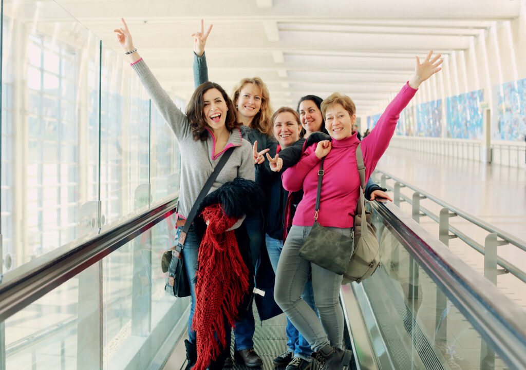 Betreuungskräfte am Flughafen