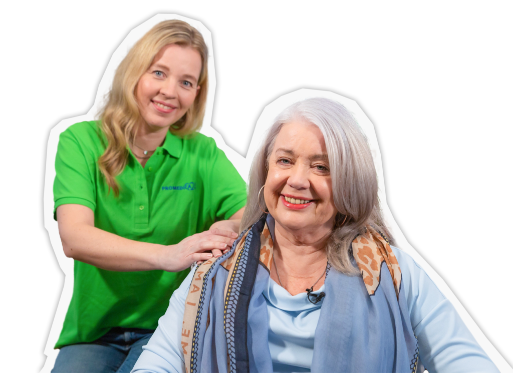 Pm24 Pflegerin mit Seniorin