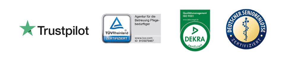 Trustpilot, Tüv Rheinland, DEKRA und Seniorenlotse